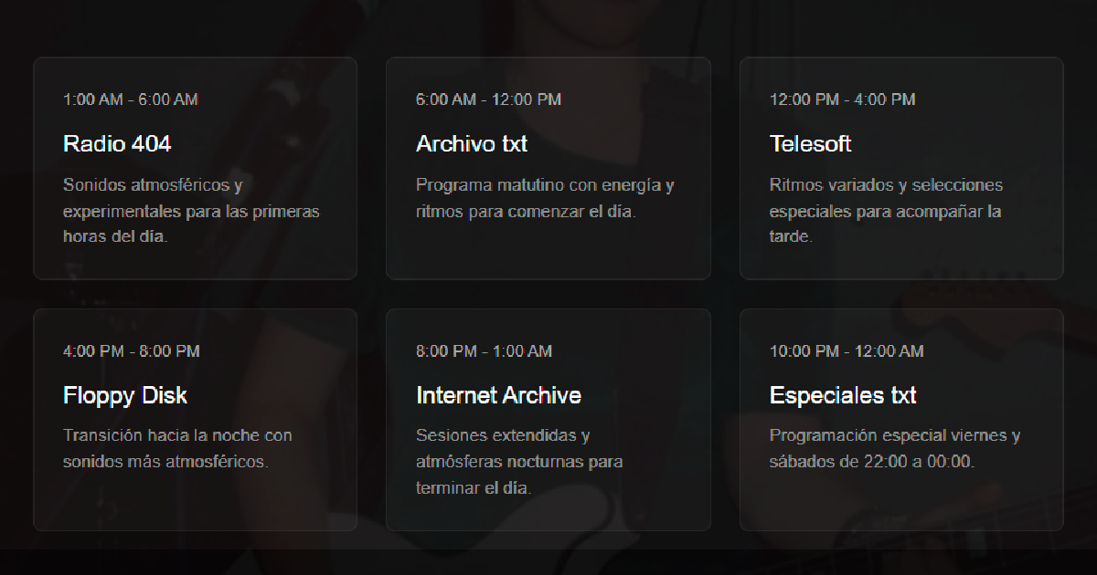 Interfaz principal Radio Digital Teletext